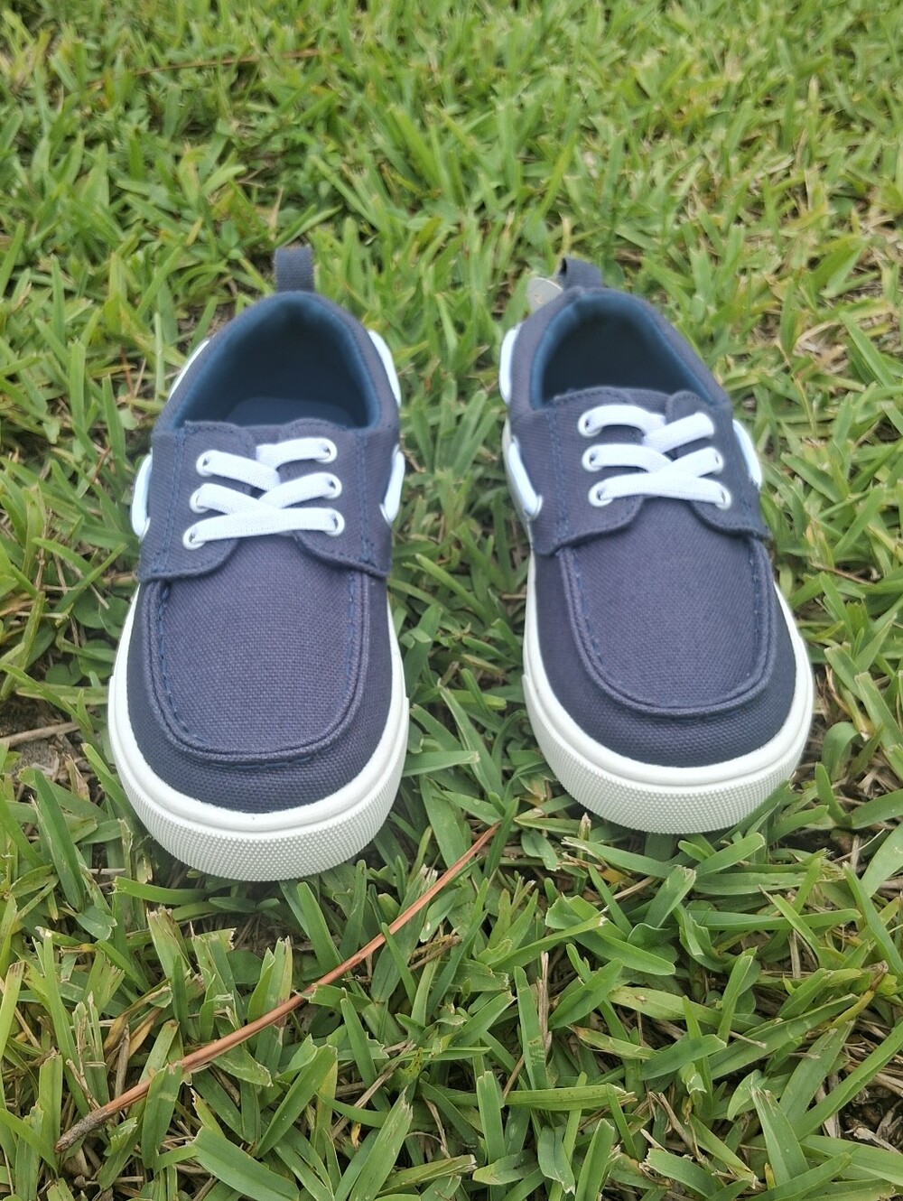 Navy Boys Canvas Boat Shoe - Picture 6 of 6
